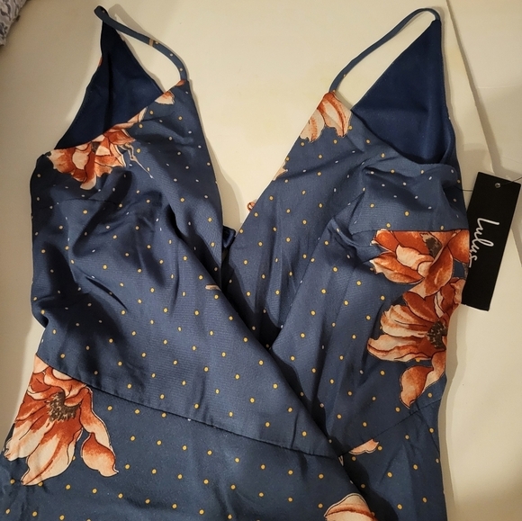 NWT LULUS XS Summer Wrap Dress Floral print open back - Picture 2 of 11